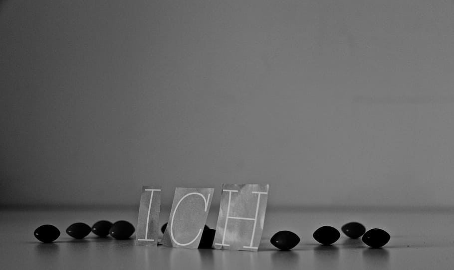 i, letters, black white, indoors, still life, copy space, studio shot HD wallpaper