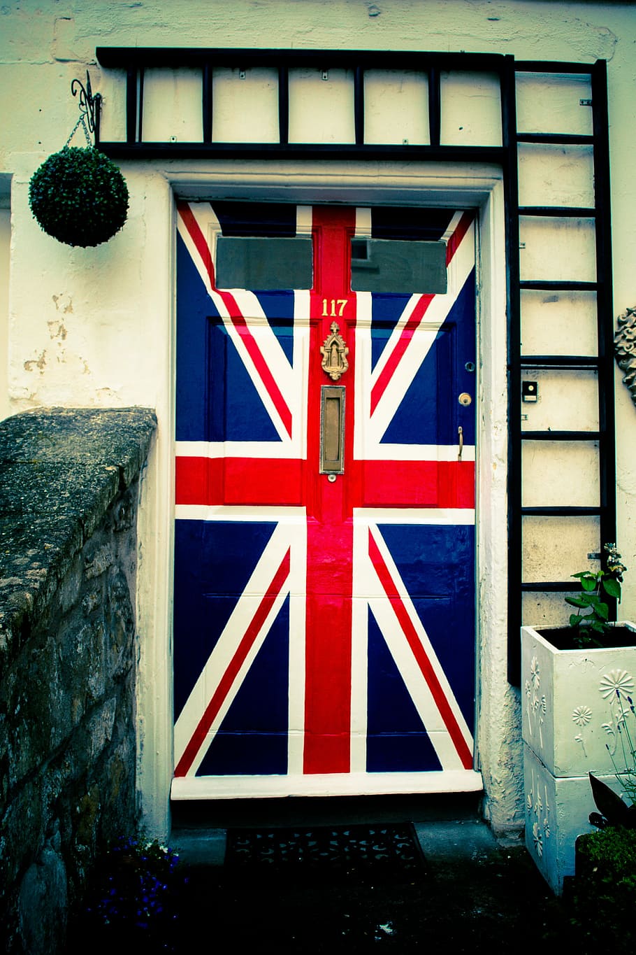 Union Flag, Britain, Door, British, united, great, uk, national, HD wallpaper