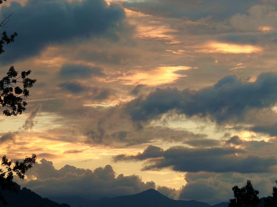 Sunset, Clouds, Nature, Landscape, sky, sky clouds, summer HD wallpaper