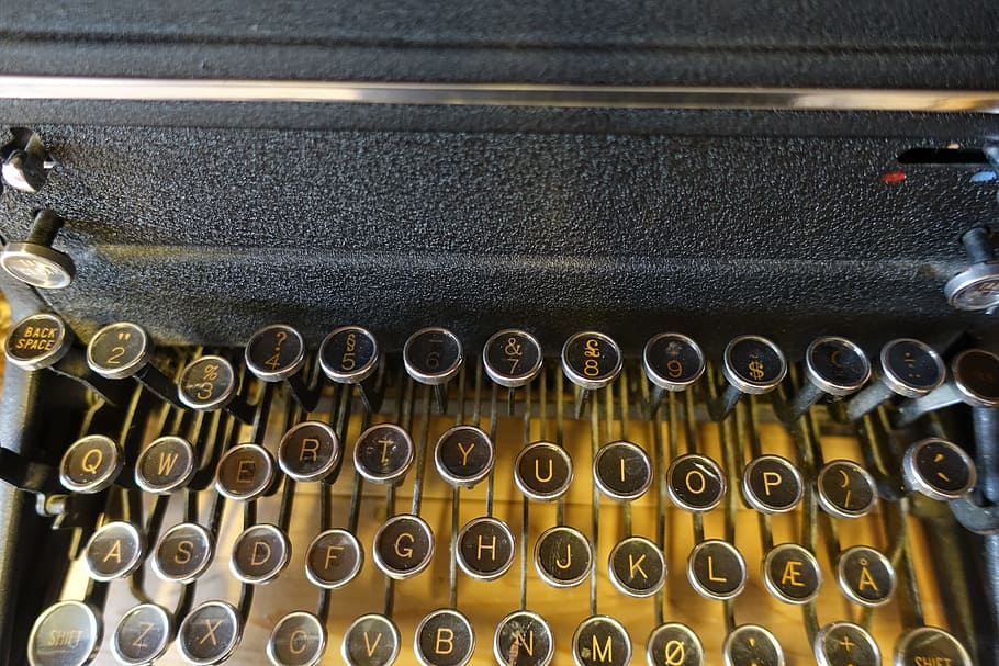 typewriter, writing machine, author, secretary, pre data, words HD wallpaper