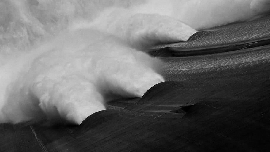 dam, water, spray, force, spillway, energy, powerful, no people HD wallpaper