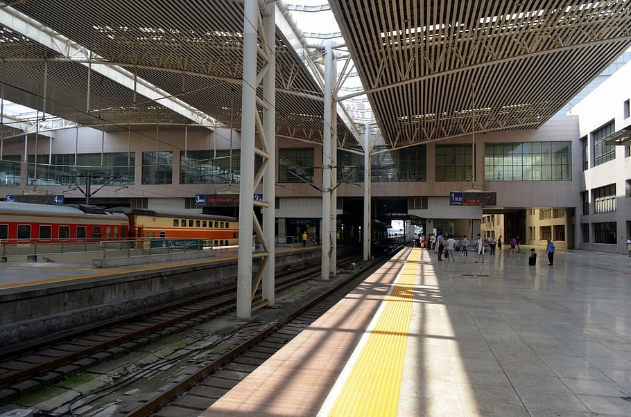 train, platform, train station, transportation, arrive, depart HD wallpaper