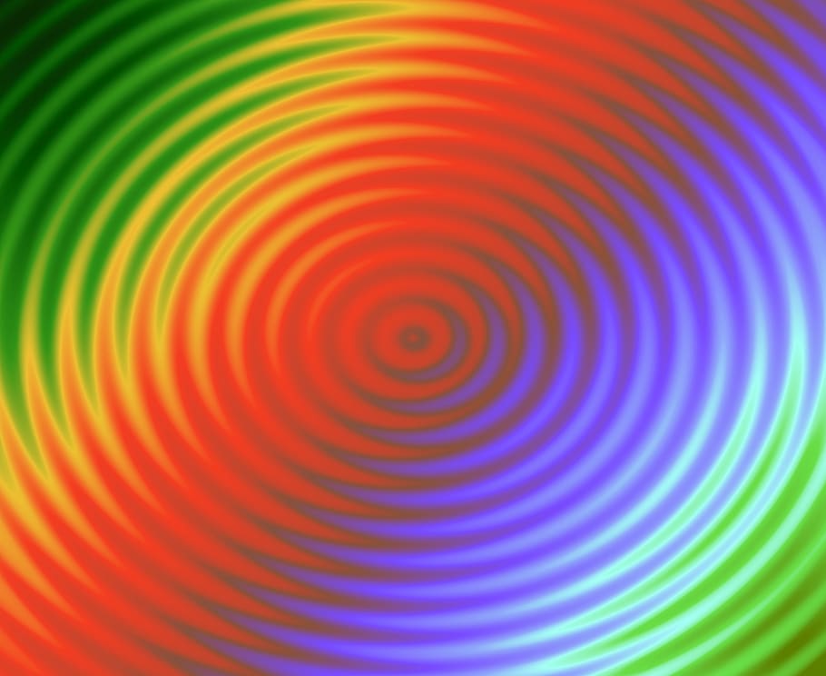 wave, background image, waves circles, rings, repetition, pattern HD wallpaper