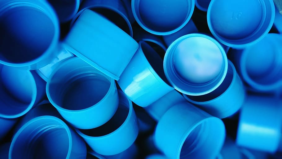 caps, blue, color, bottle cap, construction Industry, pipe - Tube HD wallpaper