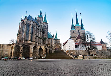 Erfurt, Thuringia, Germany, Dom, thuringia germany, church HD wallpaper
