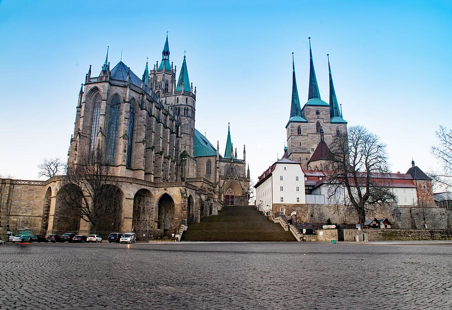 Erfurt, Thuringia, Germany, Dom, thuringia germany, church HD wallpaper