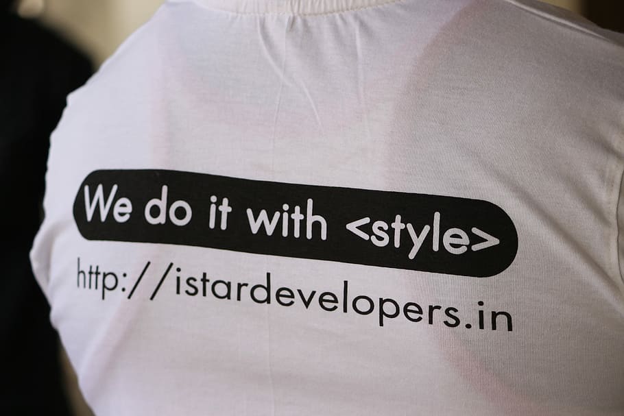 Our Event, person in white and black shirt, t shirt, logo, coding, HD wallpaper