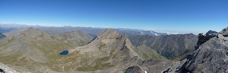 panorama, mountain, corsican, panoramic, valley, hiking, nature HD wallpaper