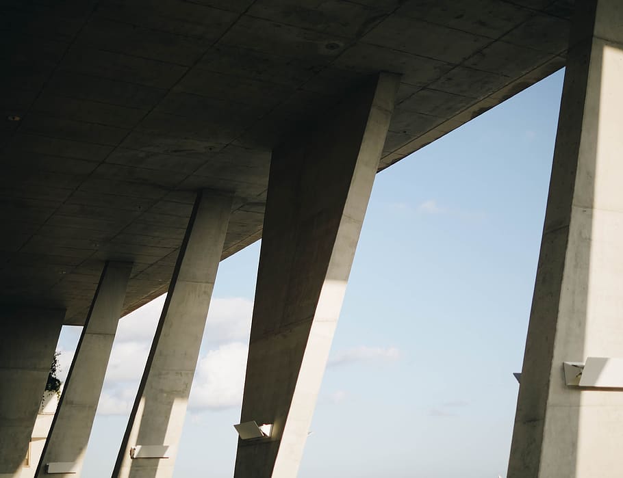 architecture, bridge, overpass, infrastructure, blue, built structure HD wallpaper