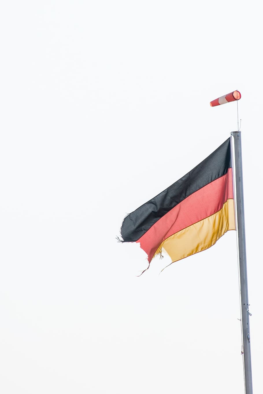 Flag, Germany, Black, Red, Gold, Blow, wind, flutter, yellow HD wallpaper