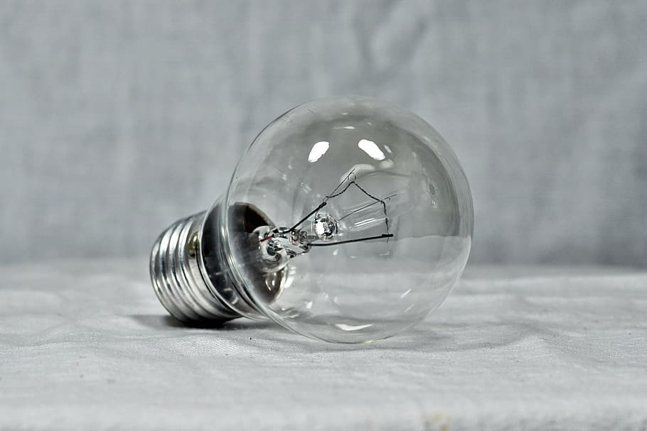 clear light bulb, glow, lighting, lamp, hell, bulbs, pear, disappearing, HD wallpaper