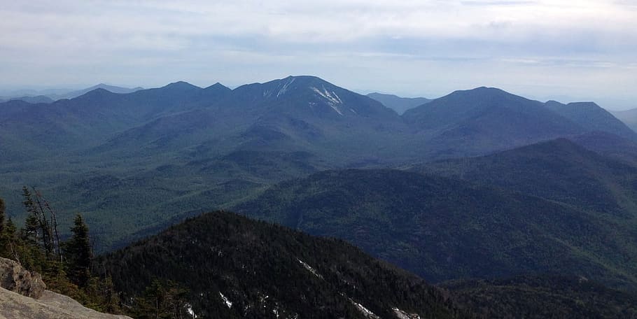 mountains, landscape, nature, clouds, scenic, new york, mountain range HD wallpaper