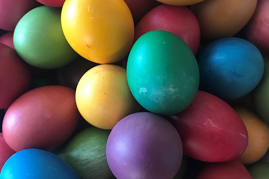 eggs, easter, eggs painted, multi colored, celebration, easter egg HD wallpaper