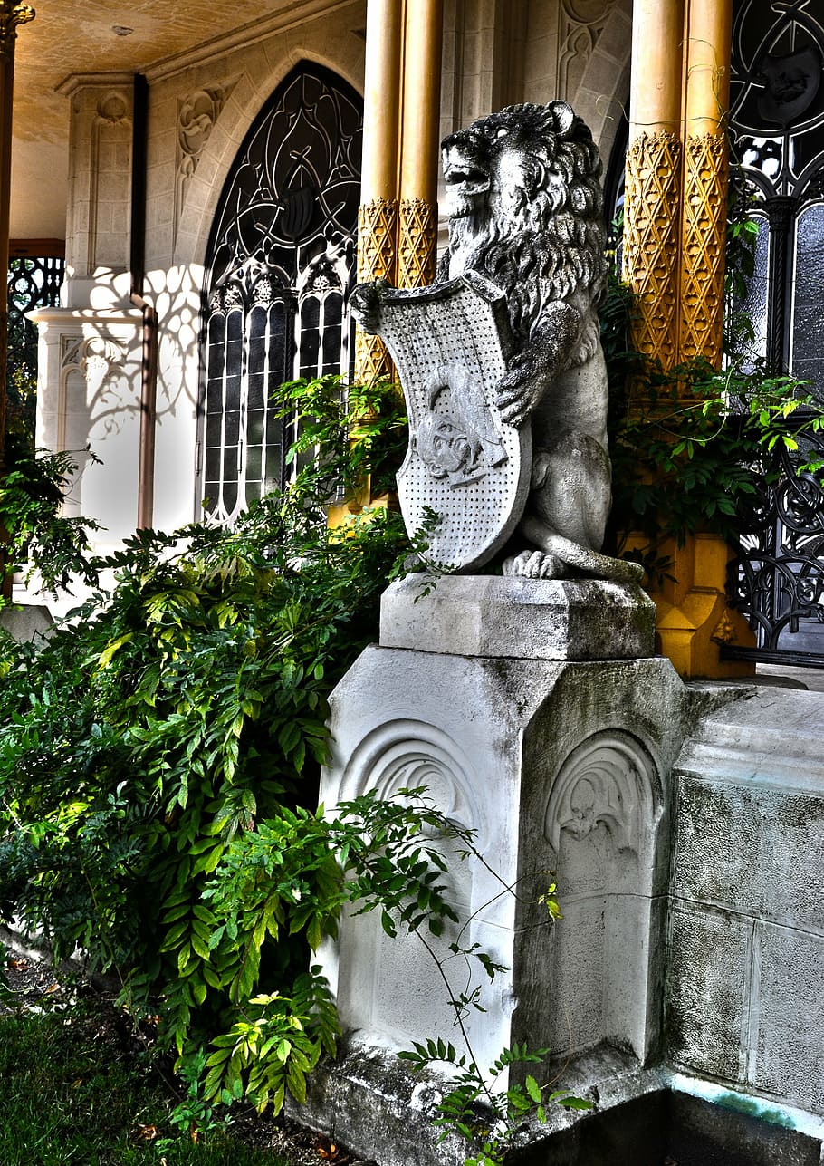 castle, statue, monument, stone, art, culture, symbol, old HD wallpaper