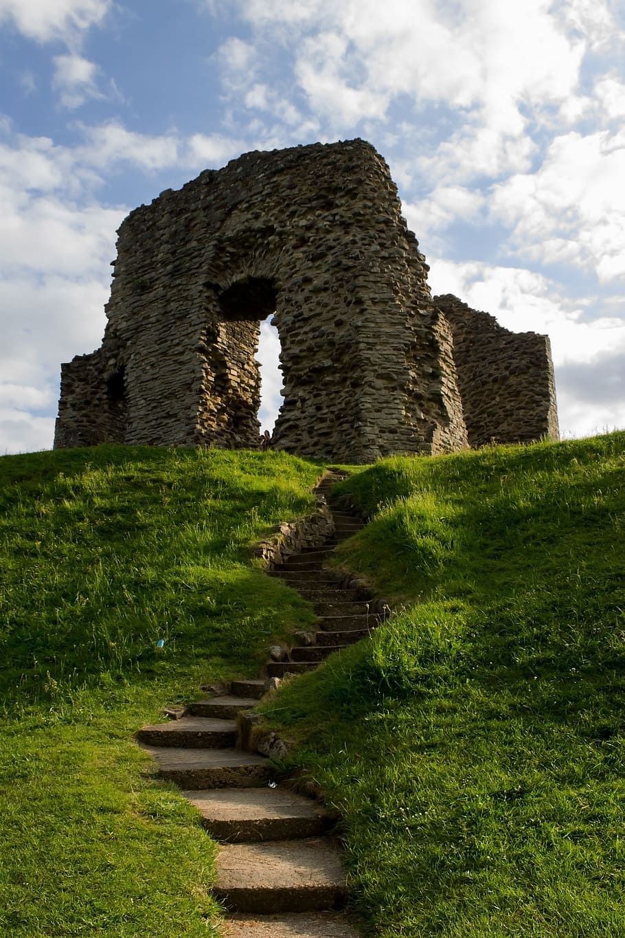 Castle, Ruins, Ancient, England, Uk, brittan, sky, history, HD wallpaper