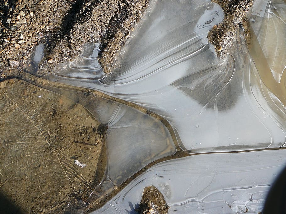 ice, pattern, frozen, ground, nature, no people, day, geology HD wallpaper