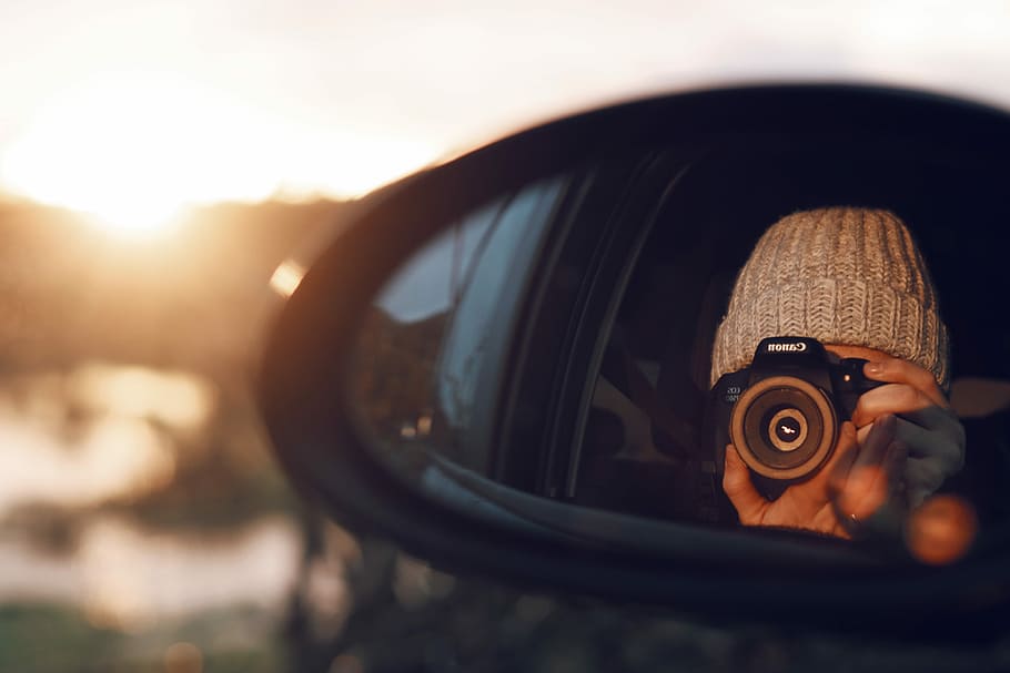 English Countryside, person using DSLR camera, window, mirror HD wallpaper