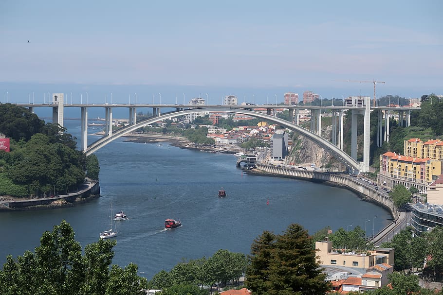 porto, bridge, douro, built structure, architecture, transportation HD wallpaper
