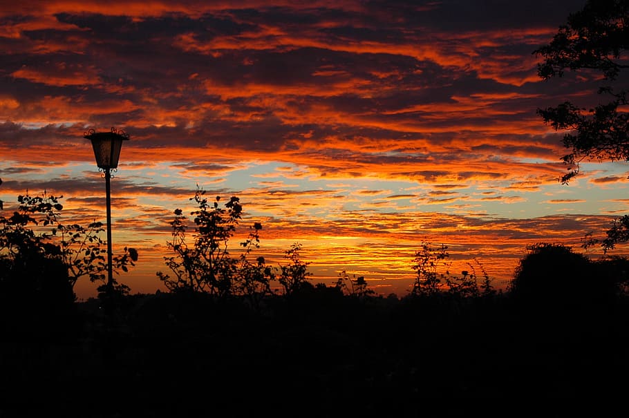 sunset, scenery, landscape, sky, outdoor, scenic, dusk, cloud HD wallpaper