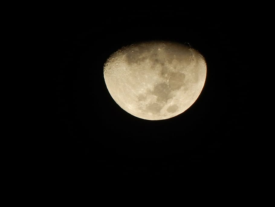 moon, waning, ceu, night, space, sky, astronomy, full moon HD wallpaper