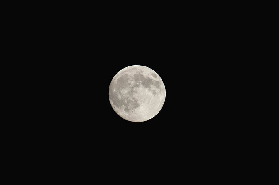 full moon, luna, sky, night, nero, space, astronomy, circle HD wallpaper