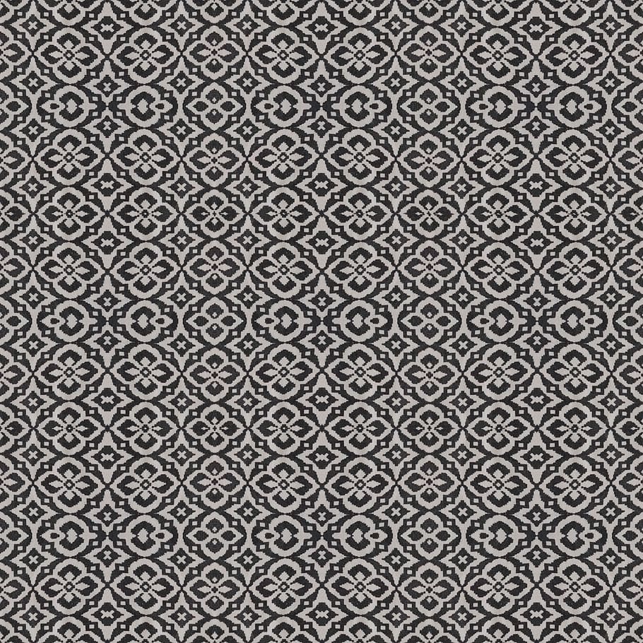 pattern, flowers, black and white, texture, textile, full frame HD wallpaper