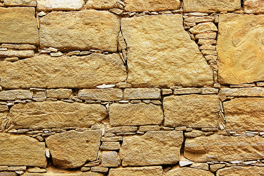 brown bricked wall, texture, stone, structure, background, grey HD wallpaper