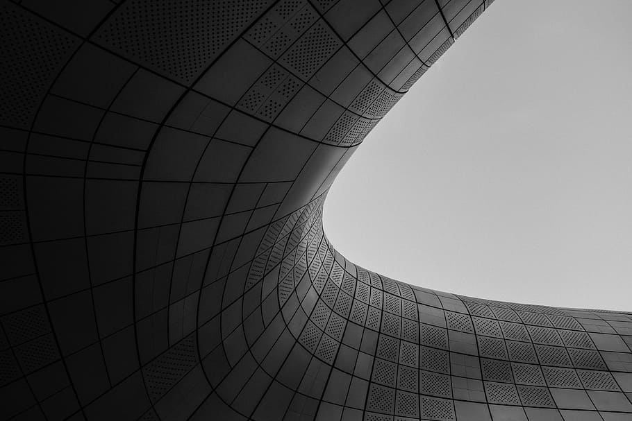 untitled, black, curves, lines, dark, architecture, design HD wallpaper