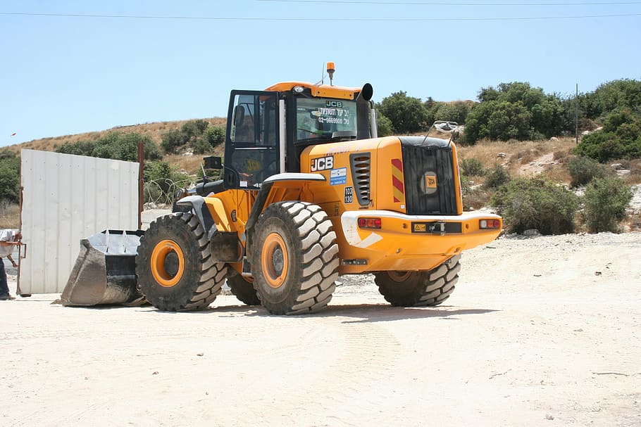 tractor, excavations, work, construction, vehicle, pulley, transport HD wallpaper