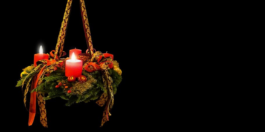 advent, christmas time, advent wreath, 2advent, advent greeting, HD wallpaper