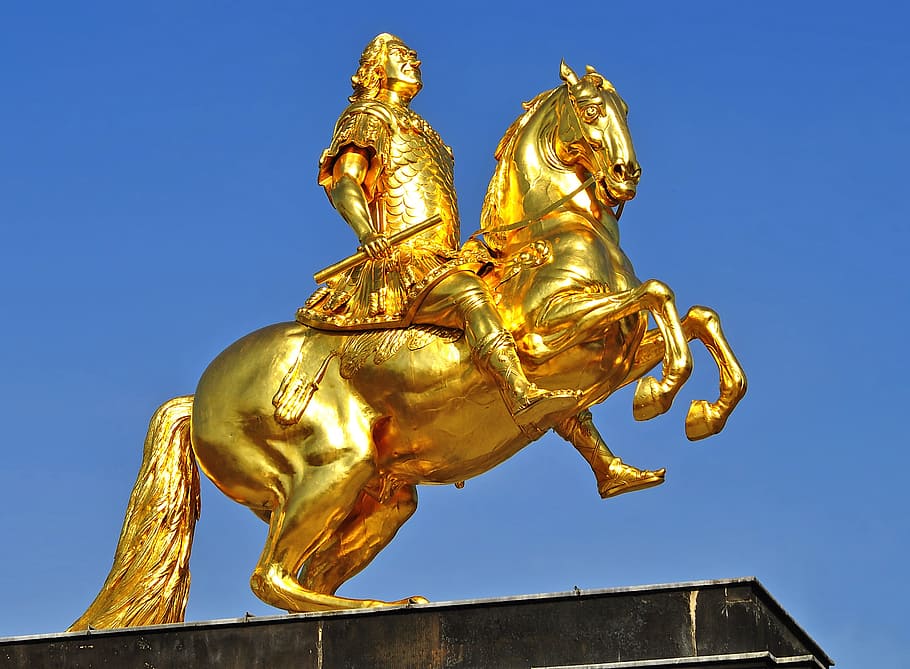 August The Strong, Dresden, Monument, equestrian statue, prince-elector, HD wallpaper