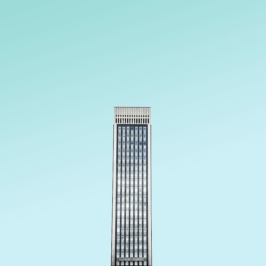 white skyscraper building, white and structure structure, lookup HD wallpaper