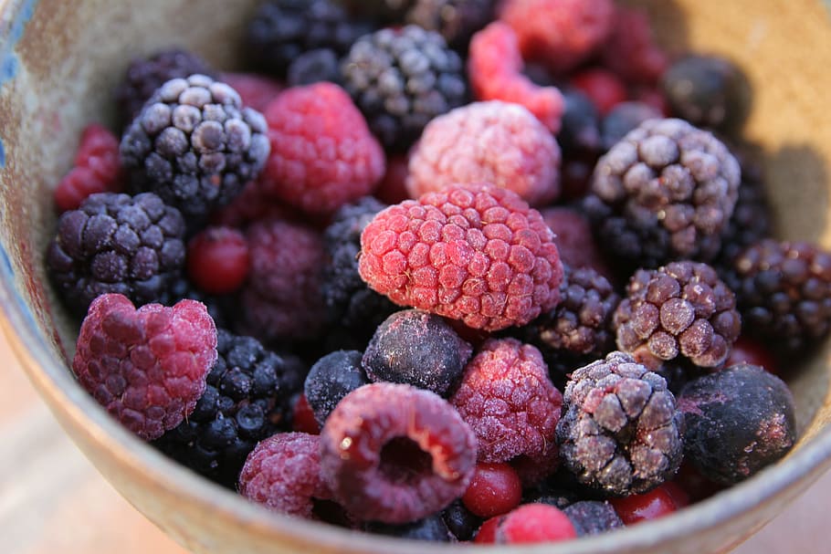 raspberries, forest fruit, frozen, nearby, mood, blackberry, raspberry