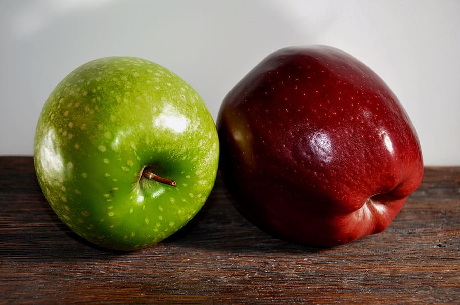 Fruit, Green Apple, Red Apple, healthy eating, food and drink HD wallpaper