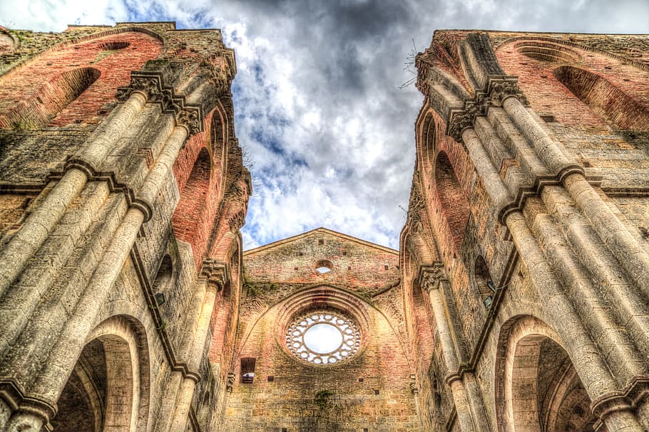 san galgano, abbey, ruins, tuscany, church, architecture, medieval, HD wallpaper