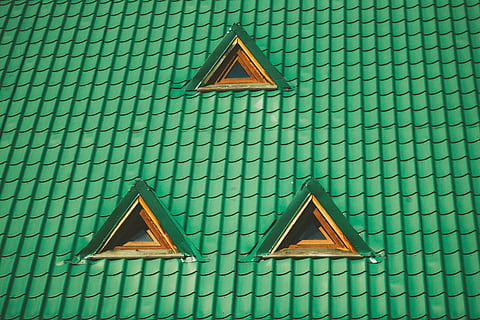 green roof with three windows, architecture, building, structure HD wallpaper