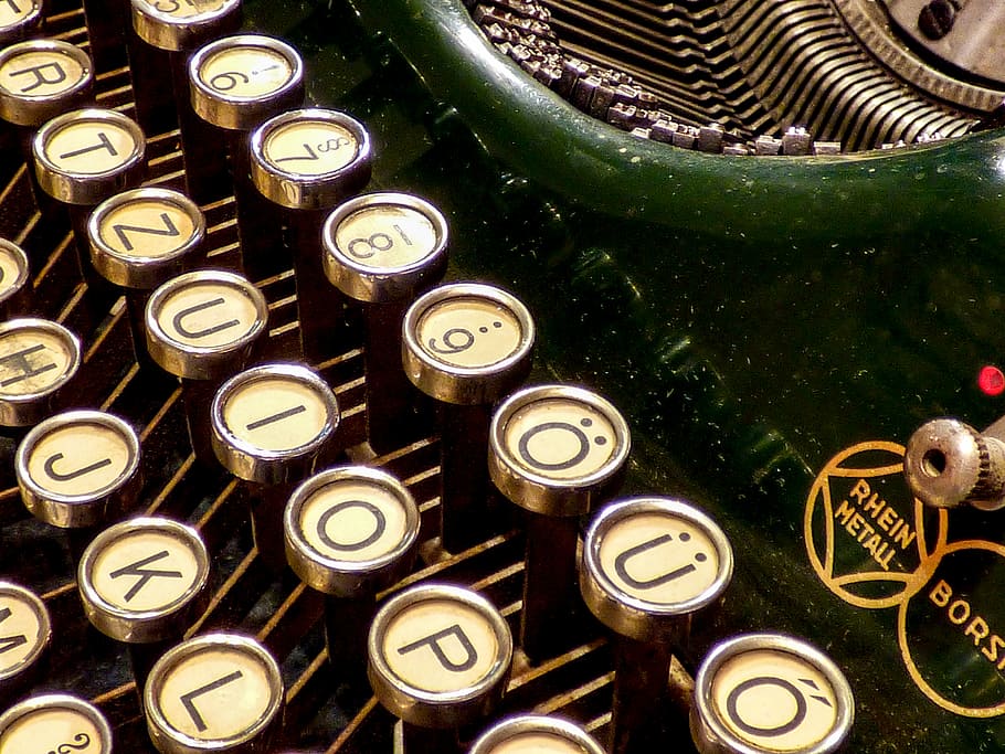 typewriter, old, mechanical, technique, writing, letter, logo HD wallpaper