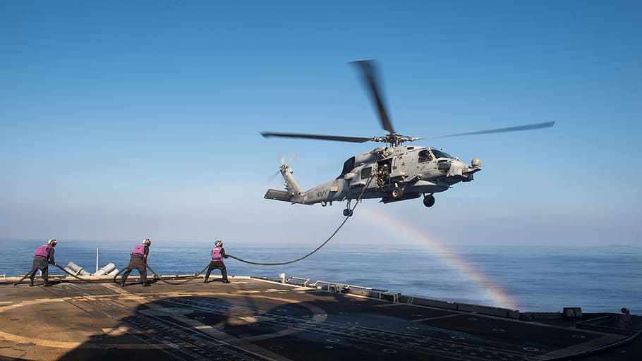 seahawk, helicopter, refueling, aviation, usn, united states navy HD wallpaper