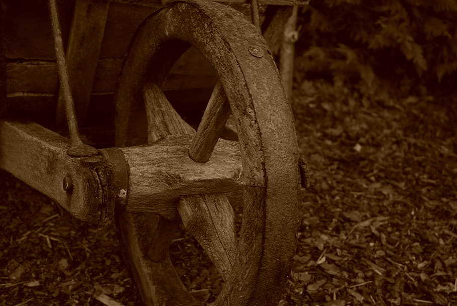 Old, Peat, Wheelbarrow, torfkarre, no people, outdoors, day HD wallpaper