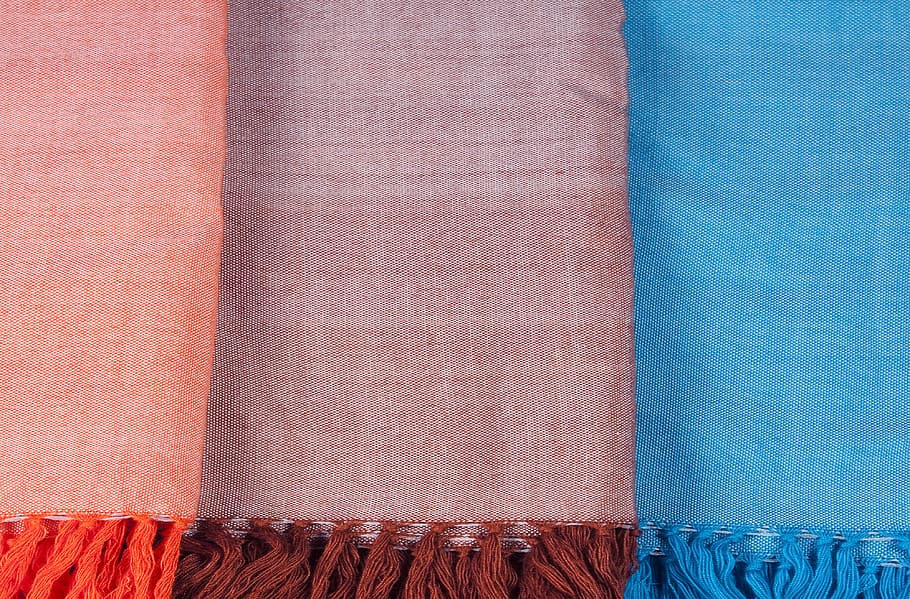 texture, drapery, fabric, fringes, textile, blue, no people HD wallpaper