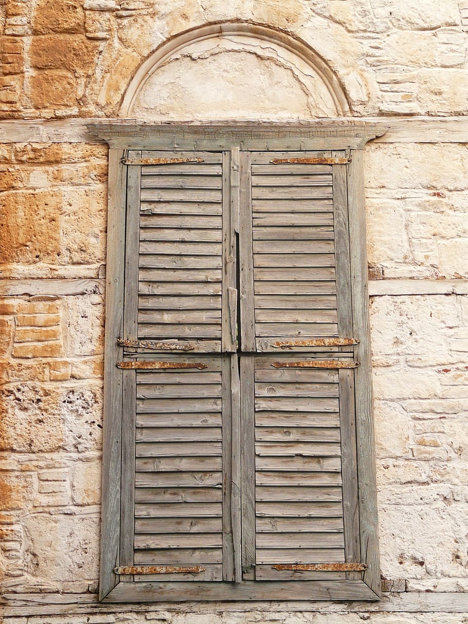 shutter, old, closed, window, wall, built structure, architecture HD wallpaper