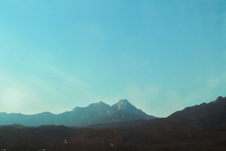 blue, sky, mountains, landscape, nature, sunshine, scenics - nature HD wallpaper