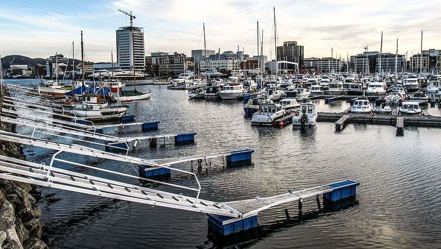 dock, port, harbor, industry, shipping, sea, industrial, boat HD wallpaper