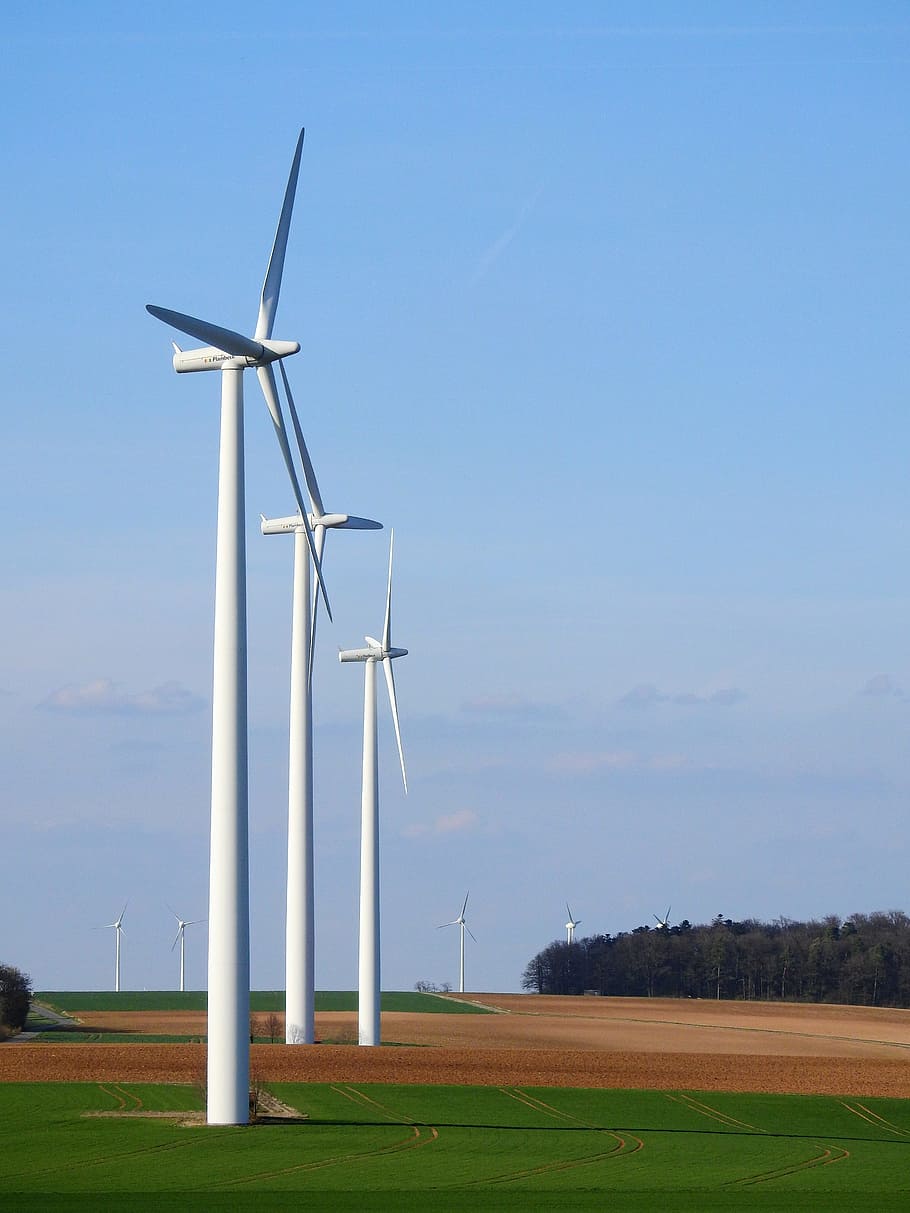 landscape, sky, farm, technology, alternative, alternative energy HD wallpaper