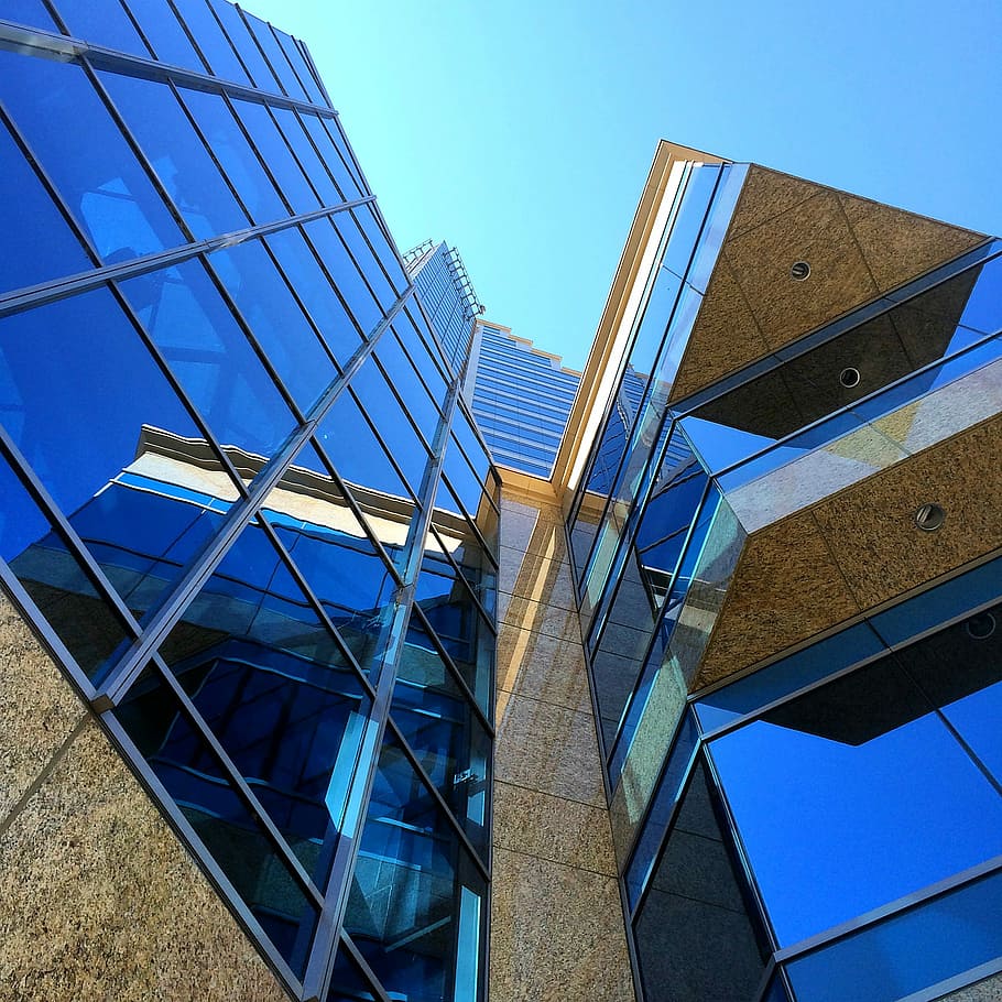 Skyscraper, Building, Architecture, triangle, angles, glass HD wallpaper
