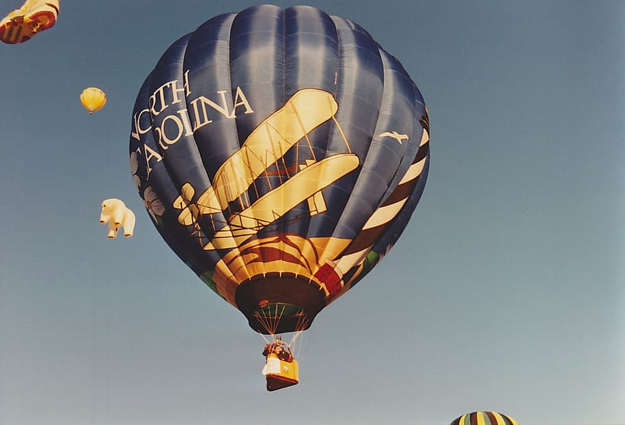 balloon, colorful, vibrant, albuquerque, aerial, sky, north carolina