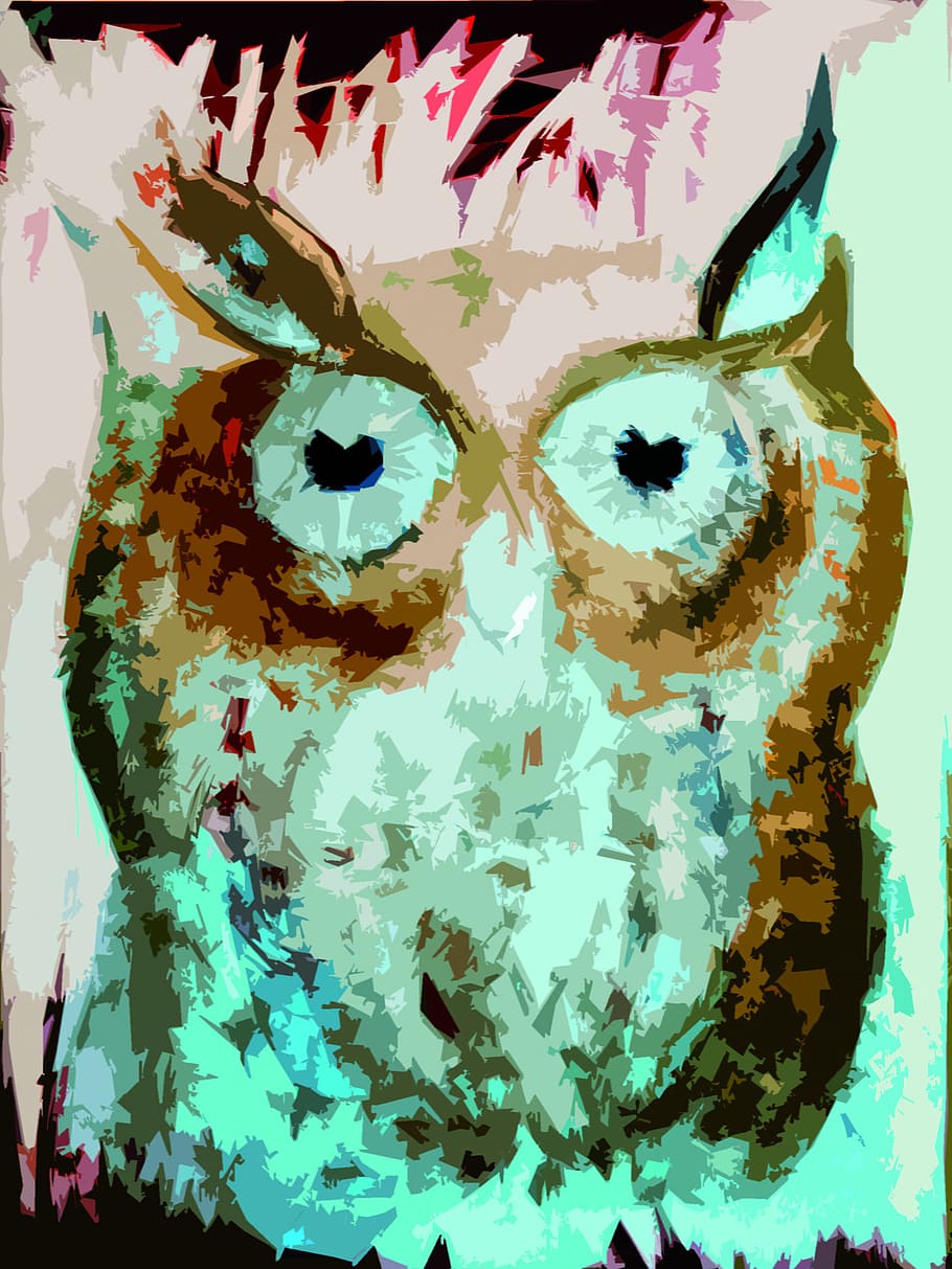 art, owl, creativity, eagle owl, sculpture, painting, artwork HD wallpaper