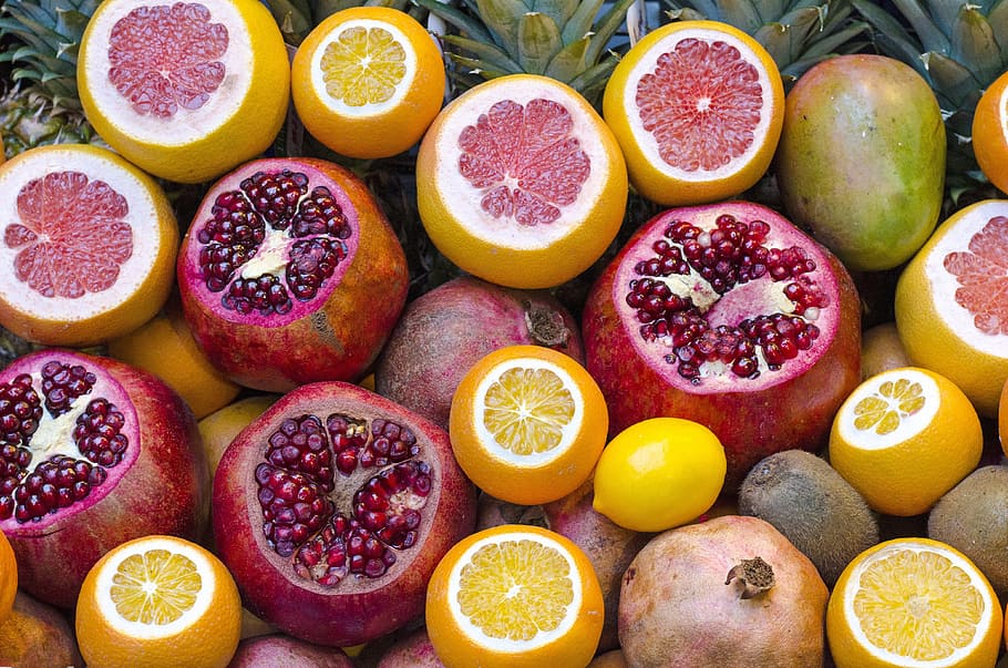assorted citrus fruit lot, fruits, refreshment, lemon, grapefruit HD wallpaper