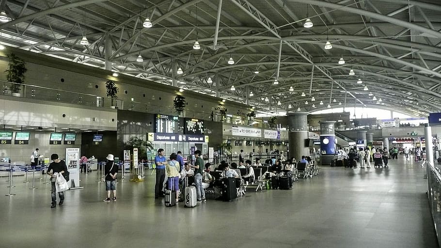 Gimhae International Airport in Busan, South Korea, building