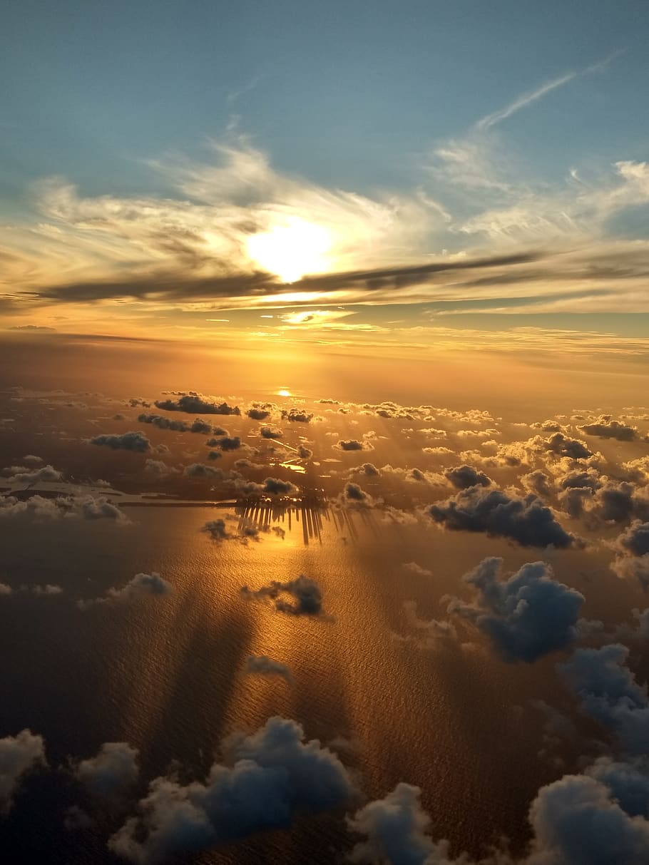 sunset, clouds, nature, sky, cloud - sky, scenics - nature HD wallpaper